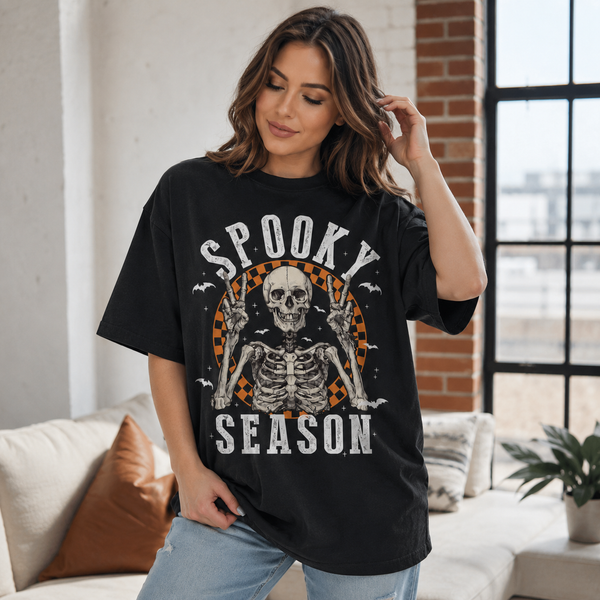 Spooky Season - Bone Structure, Checkered Arch and Still Attitude - mockup